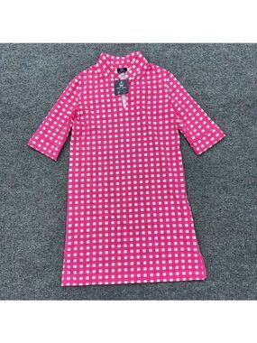 Sailor Sailor Lucille 3/4 Sleeve Pink Gingham Dress UPF Coastal Womens Large NEW